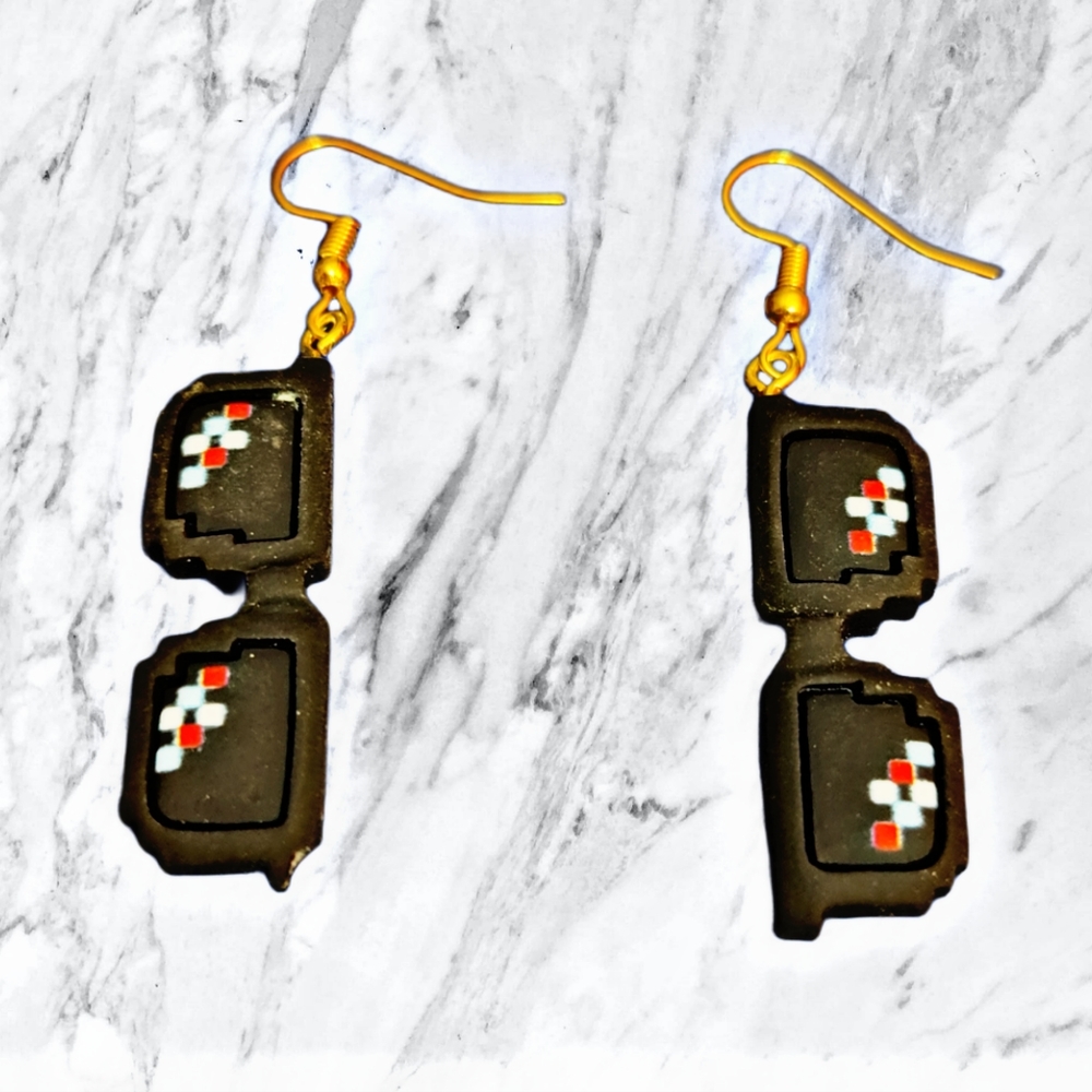 NWOT Plastic Retro Earrings